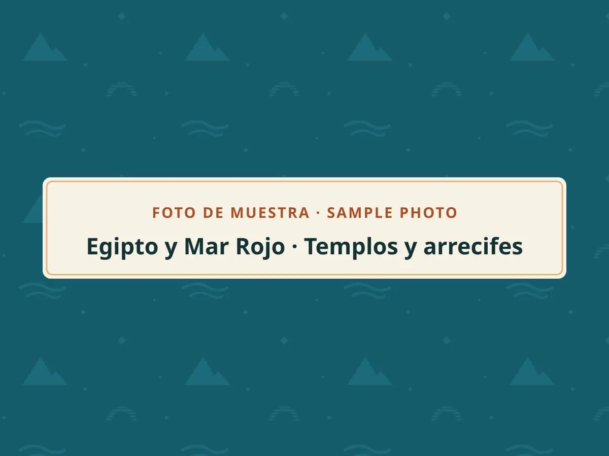 Foto de muestra: templos del Nilo y arrecifes del Mar Rojo