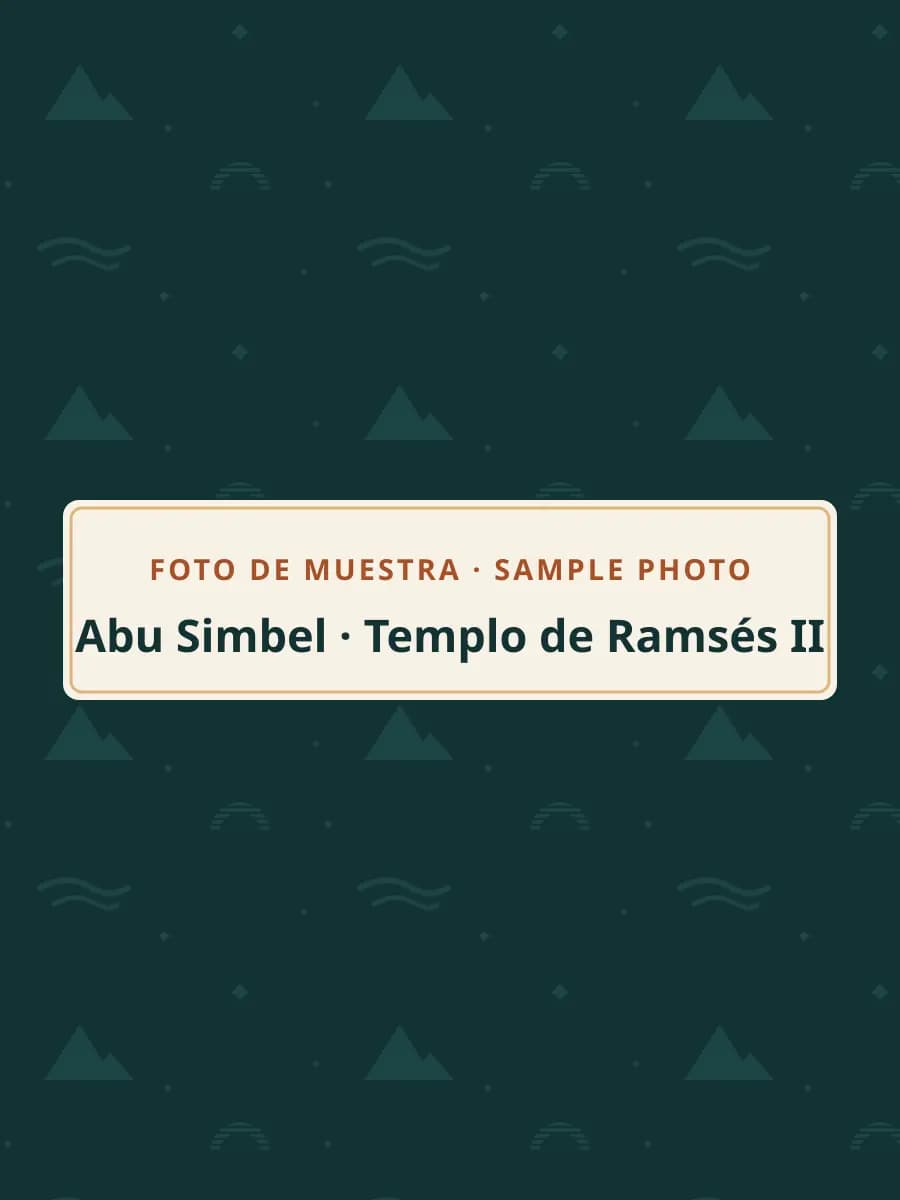 Foto de muestra: templo de Ramsés II, Abu Simbel