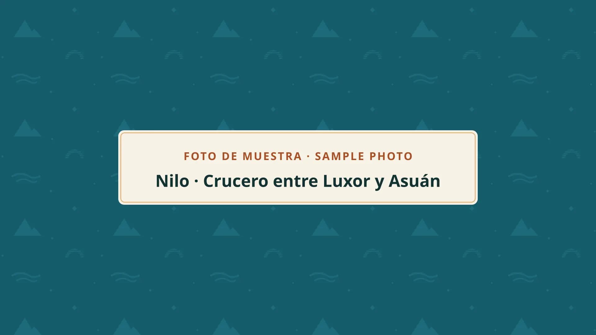 Sample photo: Nile boat between Luxor and Aswan