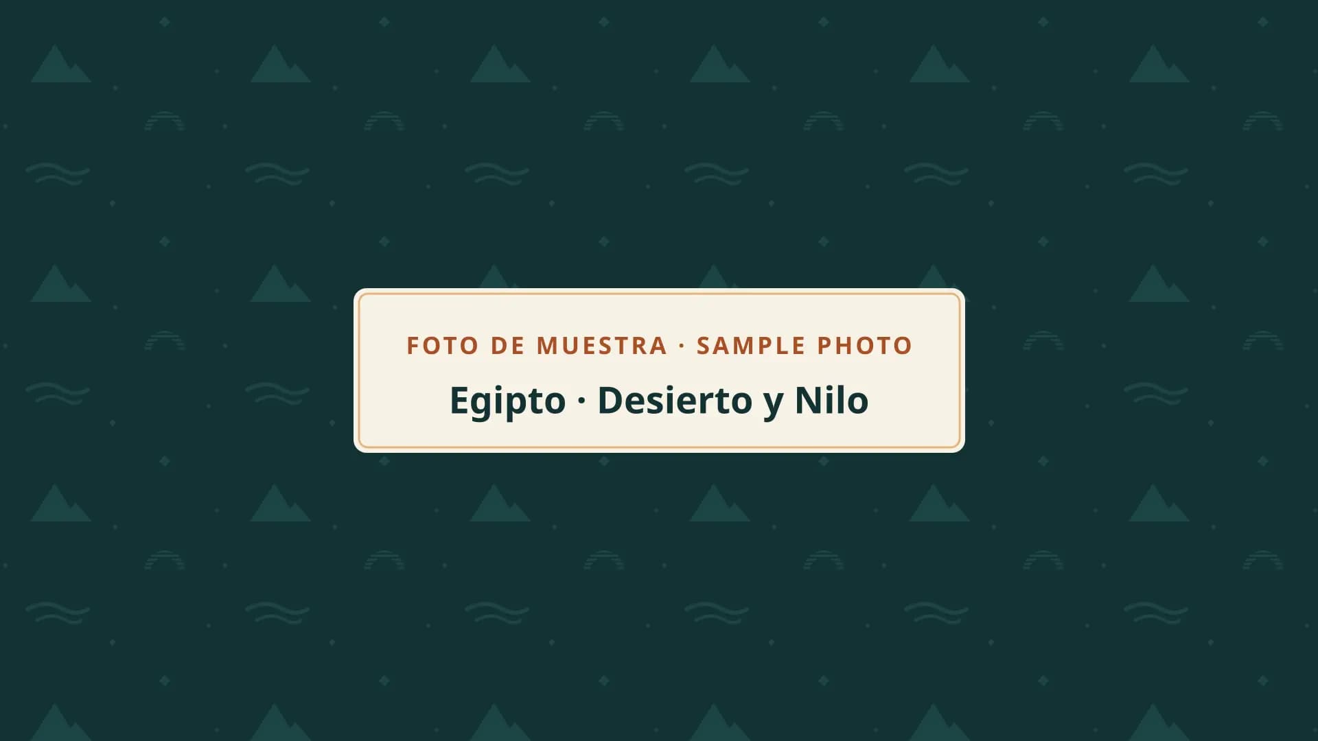 Foto de muestra: el Nilo atravesando el desierto