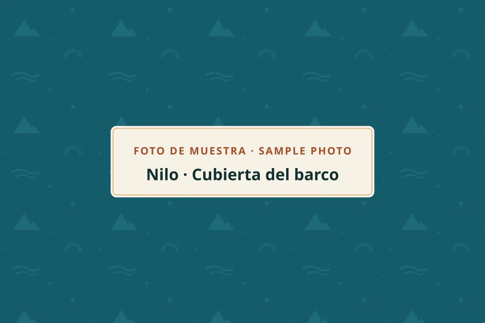 Sample photo: deck of a Nile boat