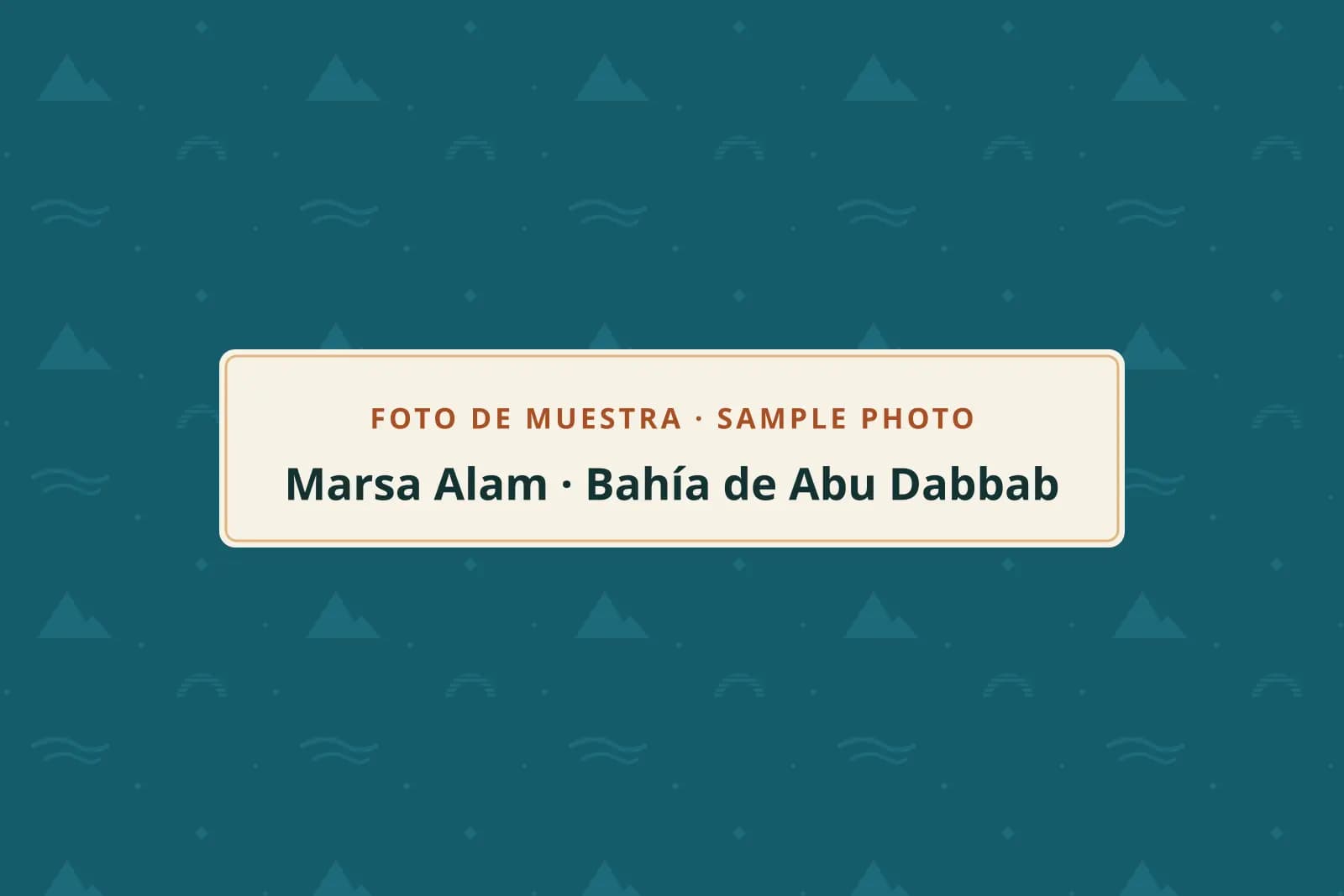 Foto de muestra: bahía de Abu Dabbab