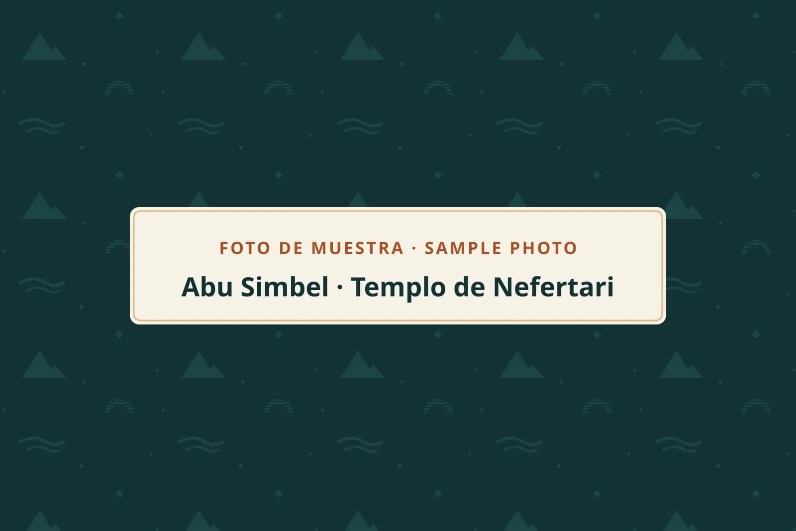 Foto de muestra: templo de Nefertari, Abu Simbel