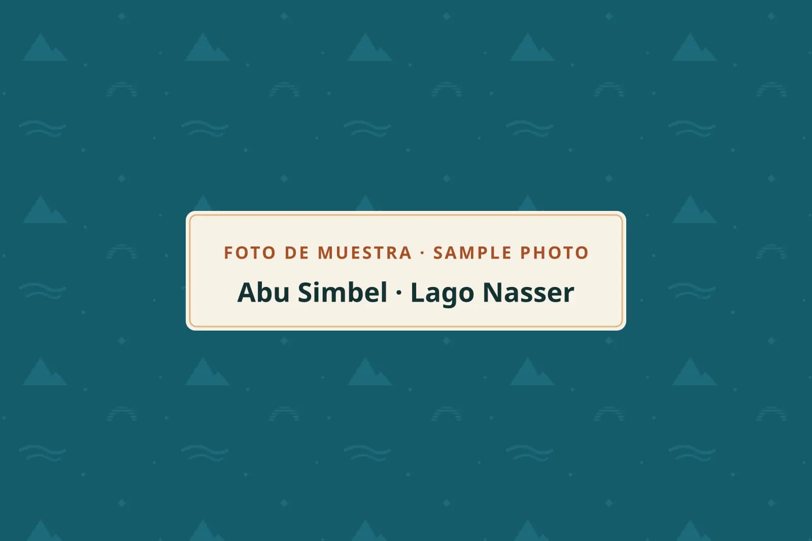 Foto de muestra: lago Nasser junto a Abu Simbel