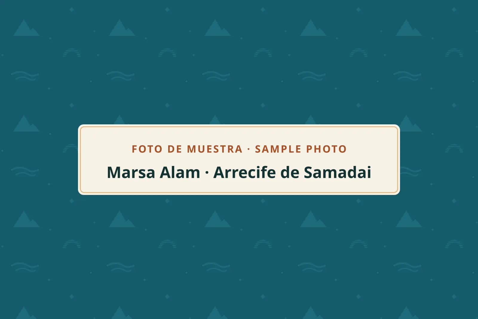 Foto de muestra: arrecife de Samadai