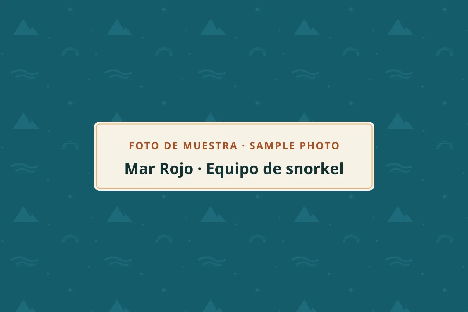 Foto de muestra: equipo de snorkel en la cubierta