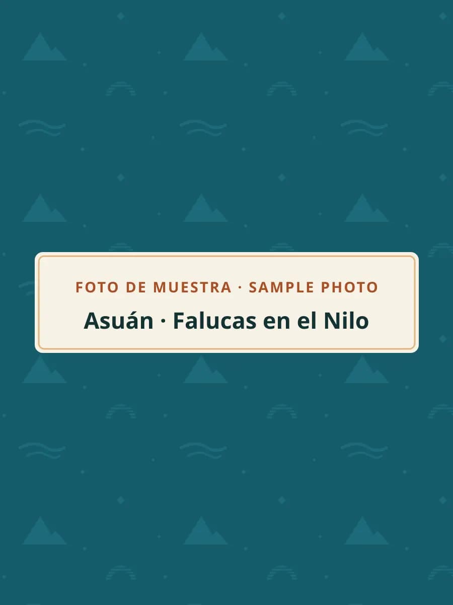 Foto de muestra: falucas en el Nilo, Asuán