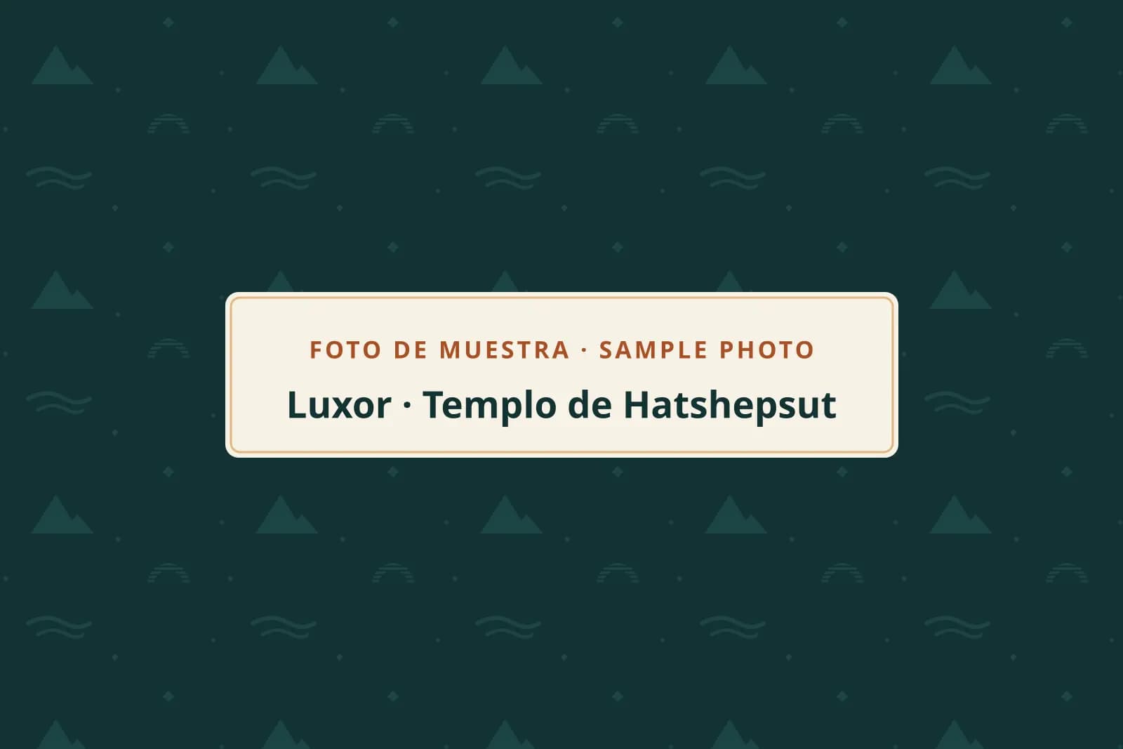 Foto de muestra: templo de Hatshepsut, Deir el-Bahari