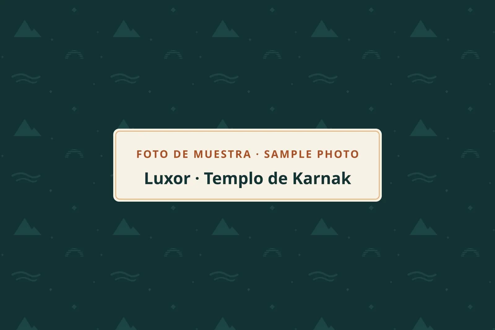Foto de muestra: Templo de Karnak, Luxor