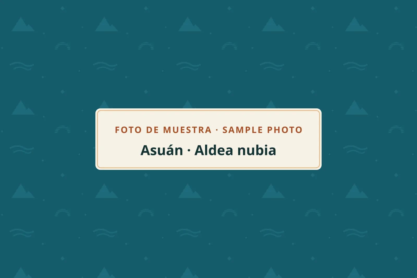 Foto de muestra: aldea nubia en la orilla del Nilo