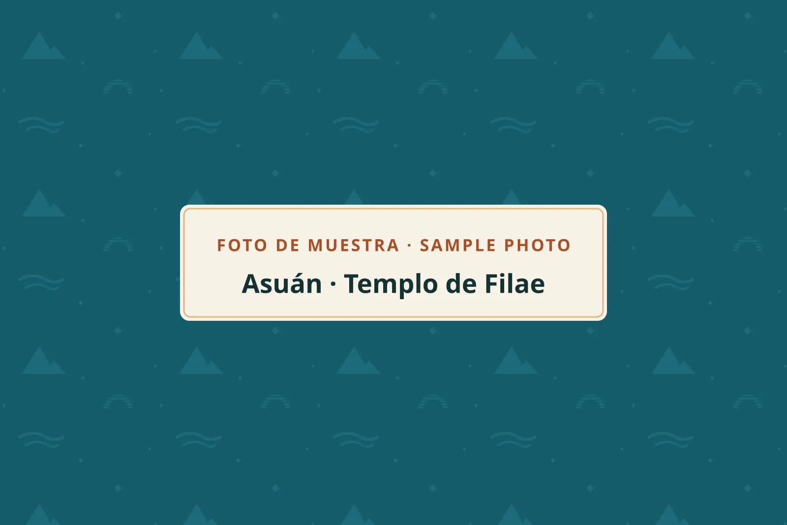 Foto de muestra: templo de Filae, Asuán
